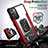 Custodia Silicone e Plastica Opaca Cover con Magnetico Anello Supporto LK1 per Samsung Galaxy S20 FE 5G