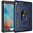 Custodia Silicone e Plastica Opaca Cover con Magnetico Anello Supporto MQ1 per Apple iPad Air 2 Blu