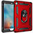 Custodia Silicone e Plastica Opaca Cover con Magnetico Anello Supporto MQ1 per Apple iPad Air 2 Rosso