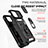 Custodia Silicone e Plastica Opaca Cover con Magnetico Anello Supporto MQ1 per Apple iPhone 13