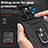 Custodia Silicone e Plastica Opaca Cover con Magnetico Anello Supporto MQ1 per Apple iPhone 13 Pro