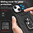 Custodia Silicone e Plastica Opaca Cover con Magnetico Anello Supporto MQ1 per Apple iPhone 14 Plus