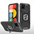 Custodia Silicone e Plastica Opaca Cover con Magnetico Anello Supporto MQ1 per Google Pixel 5