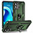 Custodia Silicone e Plastica Opaca Cover con Magnetico Anello Supporto MQ1 per Motorola Moto G 5G (2023) Verde Notte