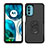 Custodia Silicone e Plastica Opaca Cover con Magnetico Anello Supporto MQ1 per Motorola Moto G82 5G