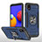 Custodia Silicone e Plastica Opaca Cover con Magnetico Anello Supporto MQ1 per Samsung Galaxy A01 Core