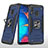 Custodia Silicone e Plastica Opaca Cover con Magnetico Anello Supporto MQ1 per Samsung Galaxy A30