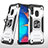 Custodia Silicone e Plastica Opaca Cover con Magnetico Anello Supporto MQ1 per Samsung Galaxy A30
