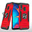 Custodia Silicone e Plastica Opaca Cover con Magnetico Anello Supporto MQ1 per Samsung Galaxy A30 Rosso