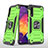 Custodia Silicone e Plastica Opaca Cover con Magnetico Anello Supporto MQ1 per Samsung Galaxy A30S