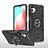 Custodia Silicone e Plastica Opaca Cover con Magnetico Anello Supporto MQ1 per Samsung Galaxy A32 5G