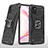 Custodia Silicone e Plastica Opaca Cover con Magnetico Anello Supporto MQ1 per Samsung Galaxy A81