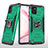 Custodia Silicone e Plastica Opaca Cover con Magnetico Anello Supporto MQ1 per Samsung Galaxy A81 Verde Notte