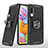 Custodia Silicone e Plastica Opaca Cover con Magnetico Anello Supporto MQ1 per Samsung Galaxy A90 5G