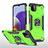 Custodia Silicone e Plastica Opaca Cover con Magnetico Anello Supporto MQ1 per Samsung Galaxy F42 5G Verde