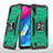 Custodia Silicone e Plastica Opaca Cover con Magnetico Anello Supporto MQ1 per Samsung Galaxy M10