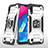 Custodia Silicone e Plastica Opaca Cover con Magnetico Anello Supporto MQ1 per Samsung Galaxy M10