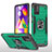 Custodia Silicone e Plastica Opaca Cover con Magnetico Anello Supporto MQ1 per Samsung Galaxy M31s Verde Notte
