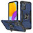 Custodia Silicone e Plastica Opaca Cover con Magnetico Anello Supporto MQ1 per Samsung Galaxy M52 5G
