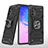 Custodia Silicone e Plastica Opaca Cover con Magnetico Anello Supporto MQ1 per Samsung Galaxy M80S