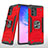 Custodia Silicone e Plastica Opaca Cover con Magnetico Anello Supporto MQ1 per Samsung Galaxy M80S