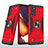 Custodia Silicone e Plastica Opaca Cover con Magnetico Anello Supporto MQ1 per Samsung Galaxy Note 20 5G Rosso