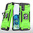 Custodia Silicone e Plastica Opaca Cover con Magnetico Anello Supporto MQ1 per Samsung Galaxy S20 5G Verde