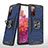 Custodia Silicone e Plastica Opaca Cover con Magnetico Anello Supporto MQ1 per Samsung Galaxy S20 FE (2022) 5G