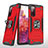 Custodia Silicone e Plastica Opaca Cover con Magnetico Anello Supporto MQ1 per Samsung Galaxy S20 FE (2022) 5G Rosso