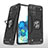 Custodia Silicone e Plastica Opaca Cover con Magnetico Anello Supporto MQ1 per Samsung Galaxy S20 Plus 5G