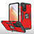 Custodia Silicone e Plastica Opaca Cover con Magnetico Anello Supporto MQ1 per Xiaomi Mi 10T Pro 5G Rosso