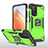 Custodia Silicone e Plastica Opaca Cover con Magnetico Anello Supporto MQ1 per Xiaomi Mi 10T Pro 5G Verde