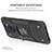 Custodia Silicone e Plastica Opaca Cover con Magnetico Anello Supporto MQ1 per Xiaomi Redmi 10X 4G