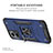 Custodia Silicone e Plastica Opaca Cover con Magnetico Anello Supporto MQ1 per Xiaomi Redmi Note 11E 5G