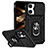 Custodia Silicone e Plastica Opaca Cover con Magnetico Anello Supporto MQ2 per Apple iPhone 14 Pro