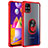 Custodia Silicone e Plastica Opaca Cover con Magnetico Anello Supporto MQ2 per Samsung Galaxy M31s Rosso