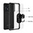 Custodia Silicone e Plastica Opaca Cover con Magnetico Anello Supporto MQ2 per Samsung Galaxy M32 5G