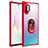 Custodia Silicone e Plastica Opaca Cover con Magnetico Anello Supporto MQ2 per Samsung Galaxy Note 10 Plus 5G Rosso
