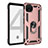 Custodia Silicone e Plastica Opaca Cover con Magnetico Anello Supporto MQ3 per Google Pixel 4 Oro Rosa