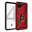 Custodia Silicone e Plastica Opaca Cover con Magnetico Anello Supporto MQ3 per Google Pixel 4 Rosso