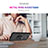 Custodia Silicone e Plastica Opaca Cover con Magnetico Anello Supporto MQ3 per Samsung Galaxy A40s