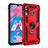 Custodia Silicone e Plastica Opaca Cover con Magnetico Anello Supporto MQ3 per Samsung Galaxy A40s Rosso
