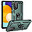 Custodia Silicone e Plastica Opaca Cover con Magnetico Anello Supporto MQ3 per Samsung Galaxy A52 5G