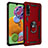 Custodia Silicone e Plastica Opaca Cover con Magnetico Anello Supporto MQ3 per Samsung Galaxy A90 5G Oro Rosa