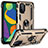 Custodia Silicone e Plastica Opaca Cover con Magnetico Anello Supporto MQ3 per Samsung Galaxy F52 5G