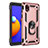Custodia Silicone e Plastica Opaca Cover con Magnetico Anello Supporto MQ3 per Samsung Galaxy M01 Core