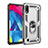 Custodia Silicone e Plastica Opaca Cover con Magnetico Anello Supporto MQ3 per Samsung Galaxy M10