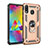 Custodia Silicone e Plastica Opaca Cover con Magnetico Anello Supporto MQ3 per Samsung Galaxy M20