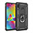 Custodia Silicone e Plastica Opaca Cover con Magnetico Anello Supporto MQ3 per Samsung Galaxy M20 Nero