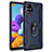 Custodia Silicone e Plastica Opaca Cover con Magnetico Anello Supporto MQ3 per Samsung Galaxy M31s Blu